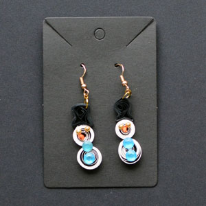 Quilled Festive Snowman Earings